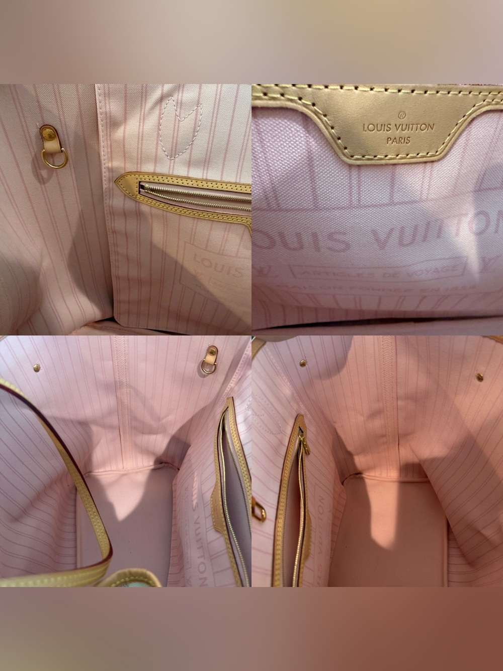 Louis Vuitton Neverfull GM - Damier Azur with Rose Ballerine Pink interior - LV - Picture 9 of 16